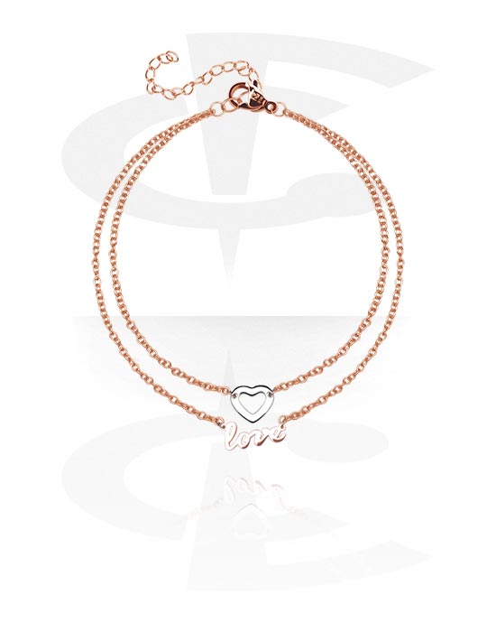 Armband, Fashion Bracelet, Roséförgyllt kirurgiskt stål 316L