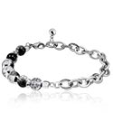 Náramky, Retiazkový náramok s Syntetické korálky, Chirurgická oceľ 316L, Synthetic crystal ball