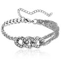 Náramky, Retiazkový náramok s kryštálové kamene, Chirurgická oceľ 316L