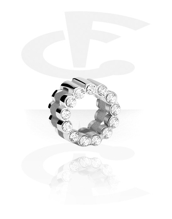 Perles, Perle pour bracelet à perles avec pierres en cristal, Acier chirurgical 316L
