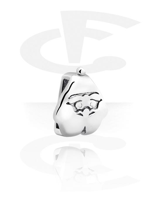 Ravne perlice, Plosnata perla za narukvice od plosnatih perli s Dizajnom Djeda Mraza, Kirurški čelik 316L