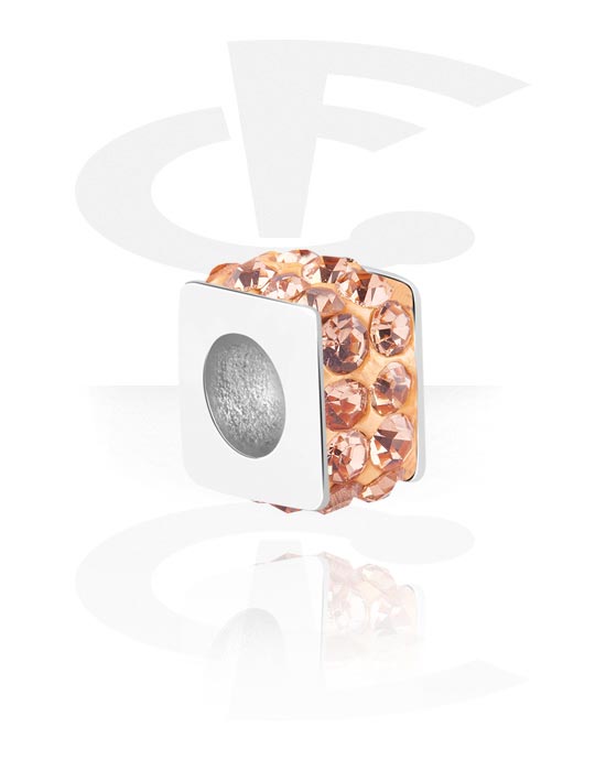 Korálky, Korálik pre korálikové náramky s kryštálové kamene, Chirurgická oceľ 316L