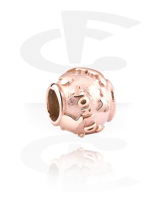 Perlice, Perla za narukvice od perli, Kirurški čelik pozlaćen ružičastim zlatom 316L