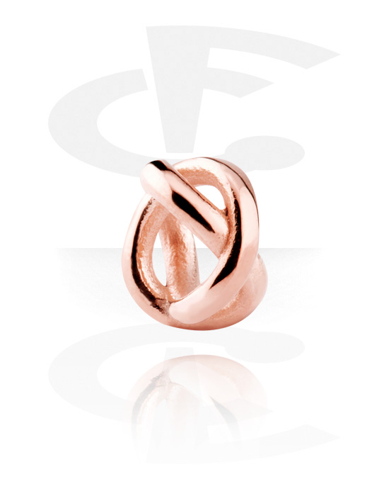 Perlice, Bead, Rosegold Plated Steel