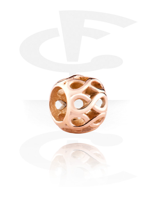 Perler, Perle for perlearmbånd, Rosegold Plated Surgical Steel 316L