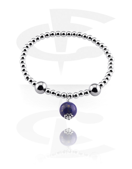 Bracelets, Bracelet en pierre naturelle, Lapis-lazuli , Élastique