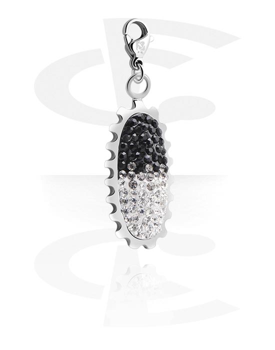 Charms, Charm with crystal stones, Surgical Steel 316L