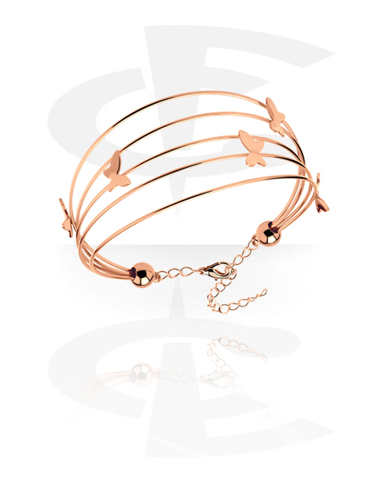 Bransolety, Fashion Bangle, Rose Gold Plated Steel