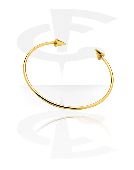 Bracelets, Fashion Bangle, Gold Plated Brass, Gold Plated Surgical Steel 316L