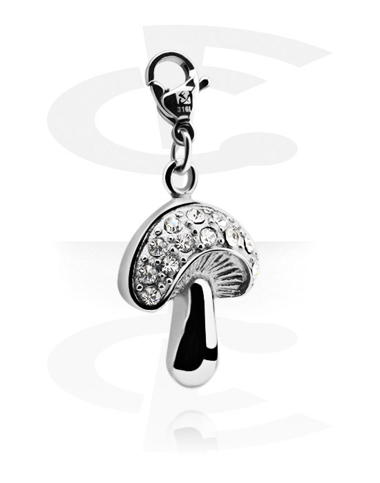 Charms, Charm with mushroom design, Surgical Steel 316L