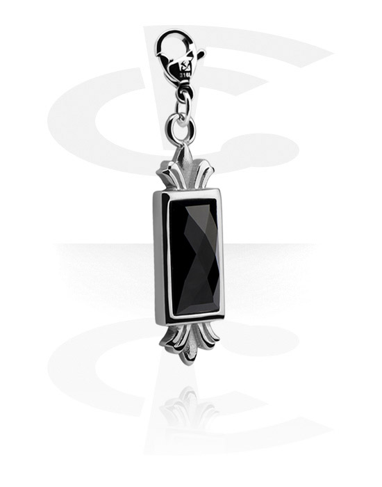 Charms, Charm with crystal stone, Surgical Steel 316L