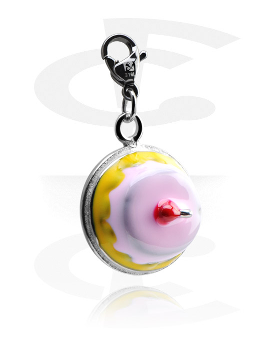 Charms, Charm with Cupcake, Surgical Steel 316L