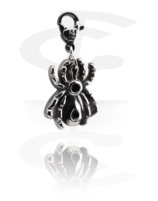 Charms, Charm with Spider, Surgical Steel 316L