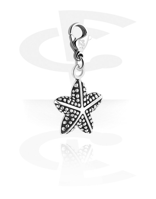 Charms, Charm with starfish, Surgical Steel 316L