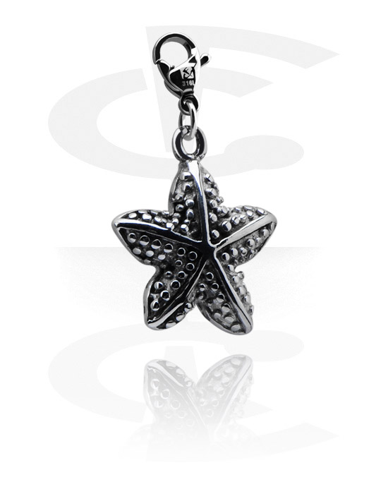 Charms, Charm with starfish, Surgical Steel 316L