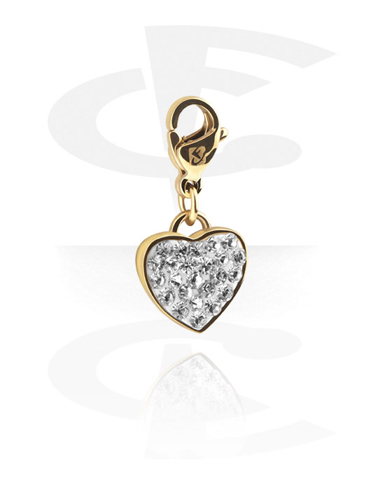 Charms, Charm for Charm Bracelet, Gold Plated Surgical Steel 316L