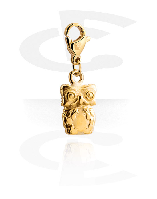 Charms, Charm for Charm Bracelets, Gold Plated Surgical Steel 316L