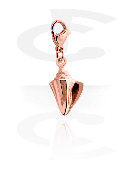 Porte-charms, Pendentif pour bracelets à pendentifs, Acier chirurgical 316L ,  Plaqué or rose