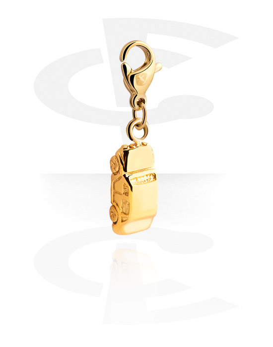 Náramky s přívěšky, Charm for Charm Bracelet, Gold Plated Surgical Steel 316L