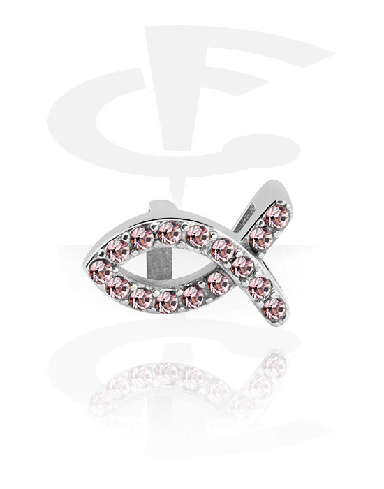Pendentifs, Perle plate pour bracelets à perles plates, Acier chirurgical 316L