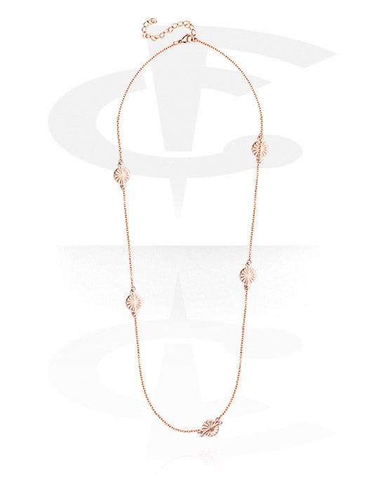 Ogrlice, Modna ogrlica, Z rožnatim zlatom pozlačeno kirurško jeklo 316L