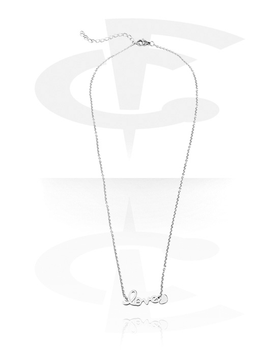 Ogrlice, Modna ogrlica s/z napisom »LOVE«, Kirurško jeklo 316L