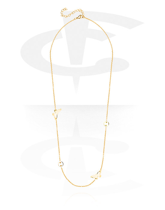 Naszyjniki, Fashion Necklace, Gold-Plated Surgical Steel