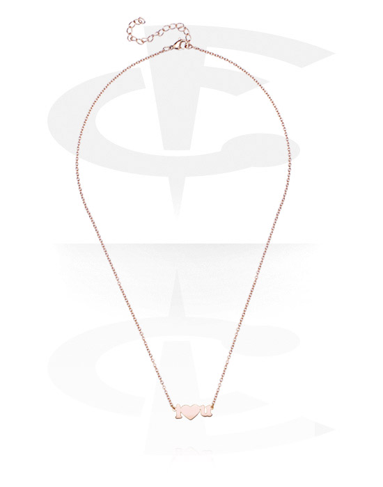 Nyakláncok, Fashion Necklace, Rose Gold Plated Steel