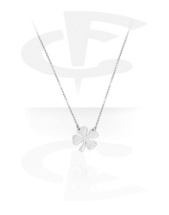 Necklaces, Fashion Necklace with cloverleaf design, Surgical Steel 316L