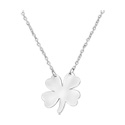 Cadenas, Collar Moderno con diseño trébol, Acero quirúrgico 316L