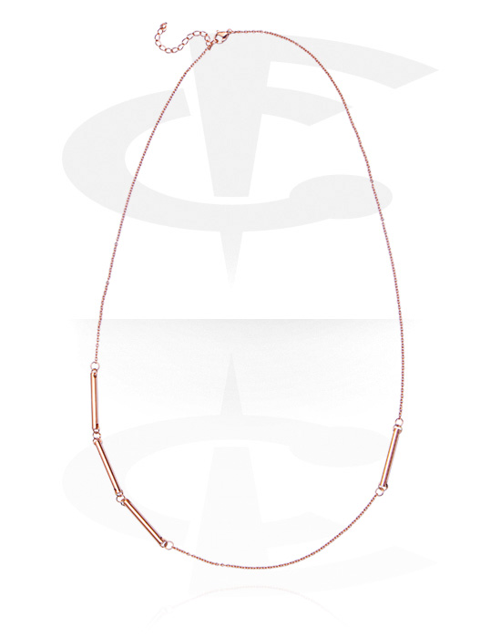 Ogrlice, Modna ogrlica, Kirurški čelik pozlaćen ružičastim zlatom 316L
