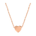 Cadenas, Collar Moderno con colgante corazón, Acero quirúrgico 316L chapado en oro rosa