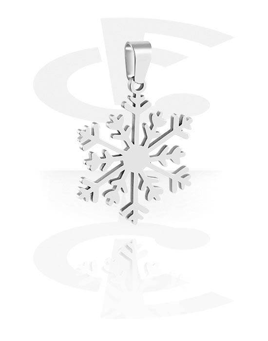 Pendants, Pendant with snowflake design, Surgical Steel 316L