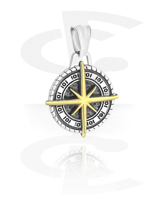Pendants, Pendant with star design, Surgical Steel 316L
