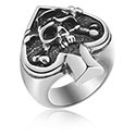 Bagues, Bague avec motif tête de mort, Acier chirurgical 316L
