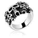 Bagues, Bague avec motif tête de mort, Acier chirurgical 316L