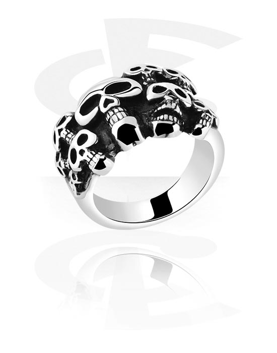Fingerringe, Ring mit Totenkopf-Design, Chirurgenstahl 316L