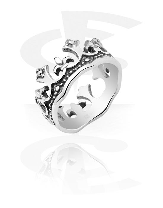 Gyűrűk, Gyűrű val vel Korona dizájn, Sebészeti acél, 316L