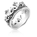 Bagues, Bague avec motif couronne, Acier chirurgical 316L