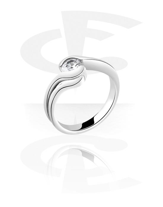 Prsteny, Kroužek s krystalovým kamínkem, Chirurgická ocel 316L