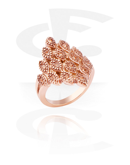 Prsteny, Ring, Chirurgická ocel 316L pozlacená růžovým zlatem