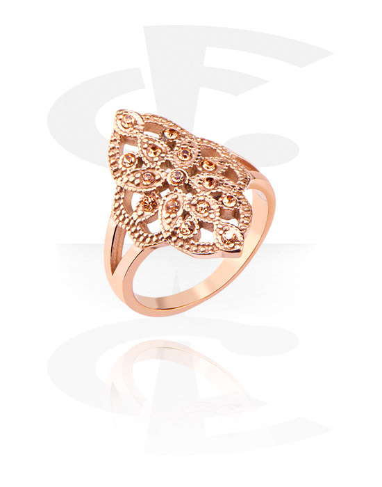 Gyűrűk, Ring, Rózsa-aranyozott sebészeti acél, 316L