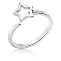Ringen, Midi-ring met ster-motief, Chirurgisch staal 316L