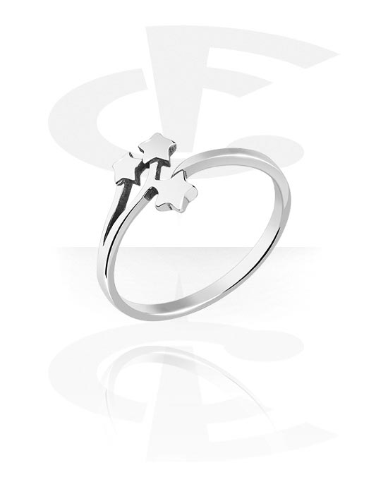 Gyűrűk, Közepes gyűrű val vel stars, Sebészeti acél, 316L