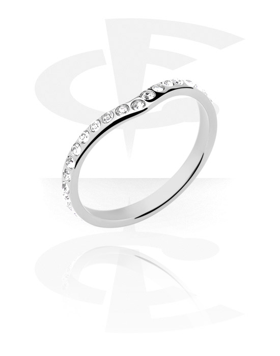 Prsteni, Midi prsten s kristalnim kamenjem, Kirurški čelik 316L