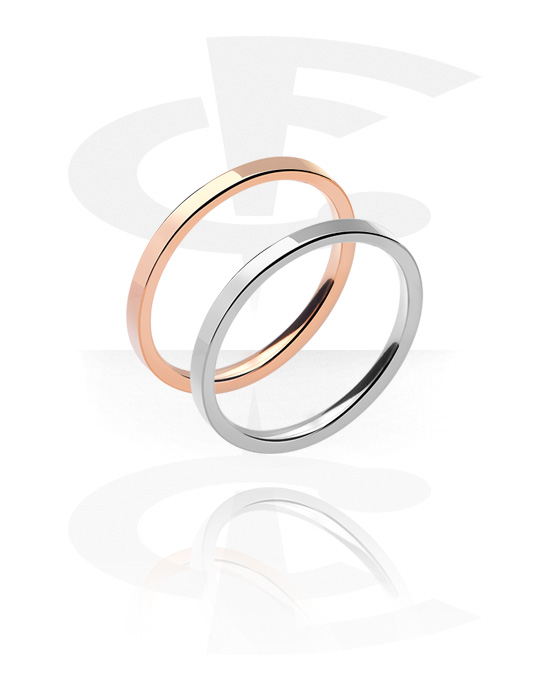 Gyűrűk, Közepes gyűrű, Sebészeti acél, 316L, Aranyozott sebészeti acél, 316L