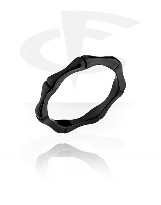 Ringen, Midi-ring, Zwart chirurgisch staal 316L