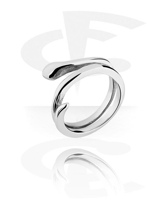 Gyűrűk, Közepes gyűrű val vel snake design, Sebészeti acél, 316L