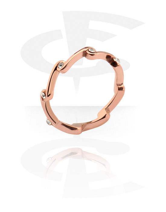 Prstani, Midi Ring, Z rožnatim zlatom pozlačeno kirurško jeklo 316L