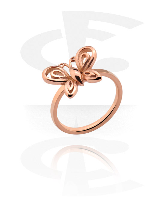 Prstene, Midi Ring, Chirurgická oceľ 316L pozlátená ružovým zlatom
